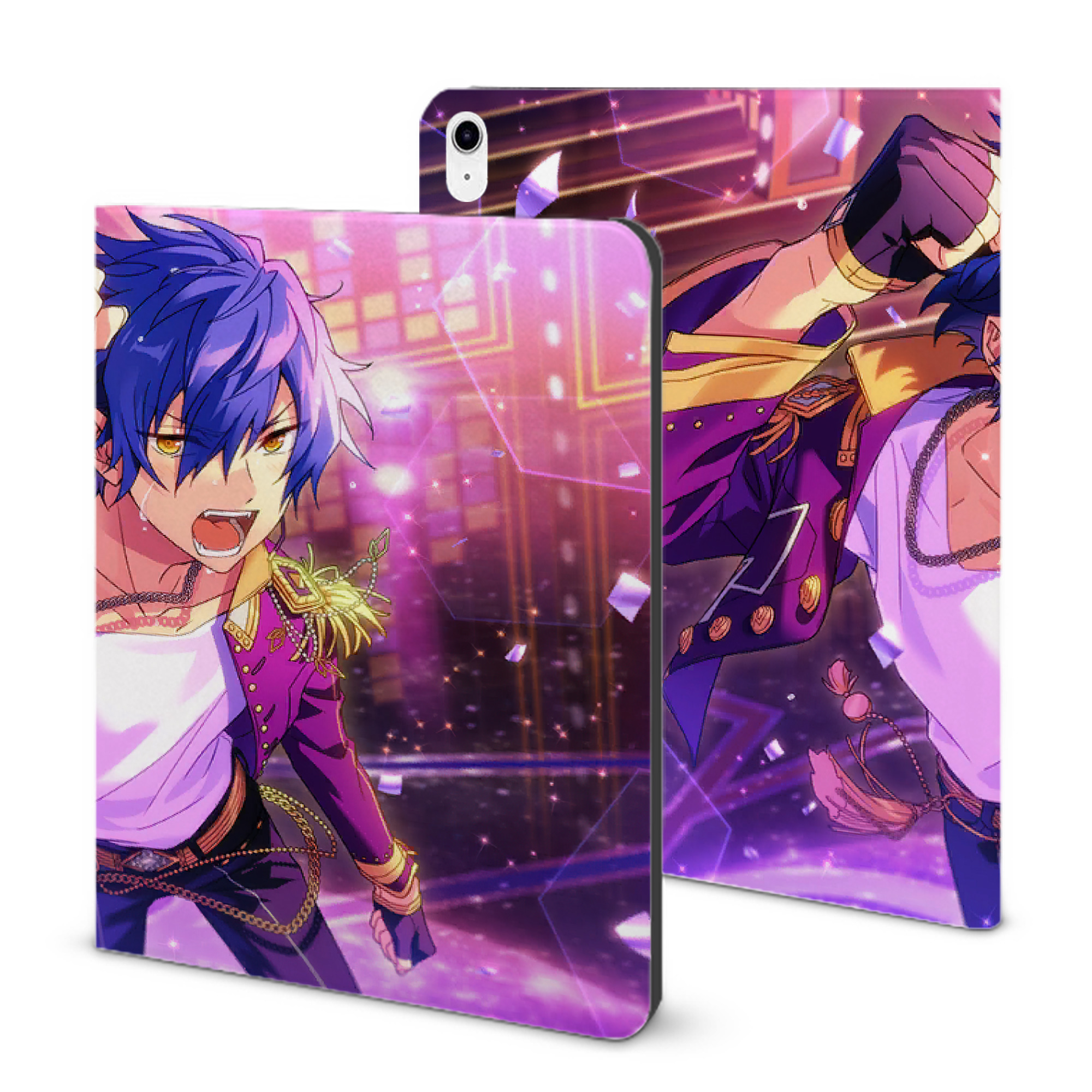 （画像用） あんさんぶるスターズ! Ensemble Stars IPad ケース ブック型 PUレザー TPU 耐衝撃 軽量 薄型 ペン収納なし 全面保護 IPad 各モデル対応